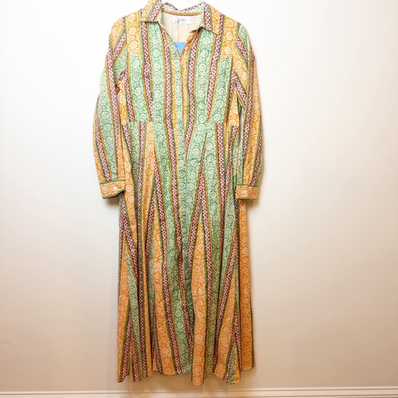 LIVROVintage 60's Inspired Striped Classic Shirt Dress in Gaucho Stripe NWT